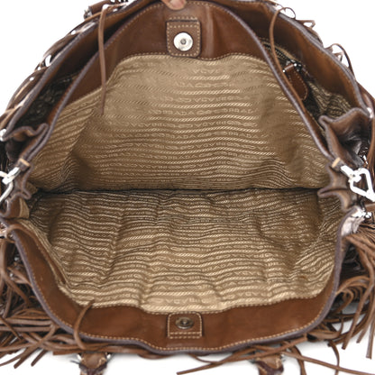 Prada Gaufre Tassel Tote Bag Brown 7 of 34