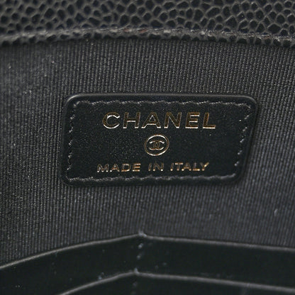 Chanel Grained Calfskin Envelope Clutch With Chain WOC Black 6 of 11