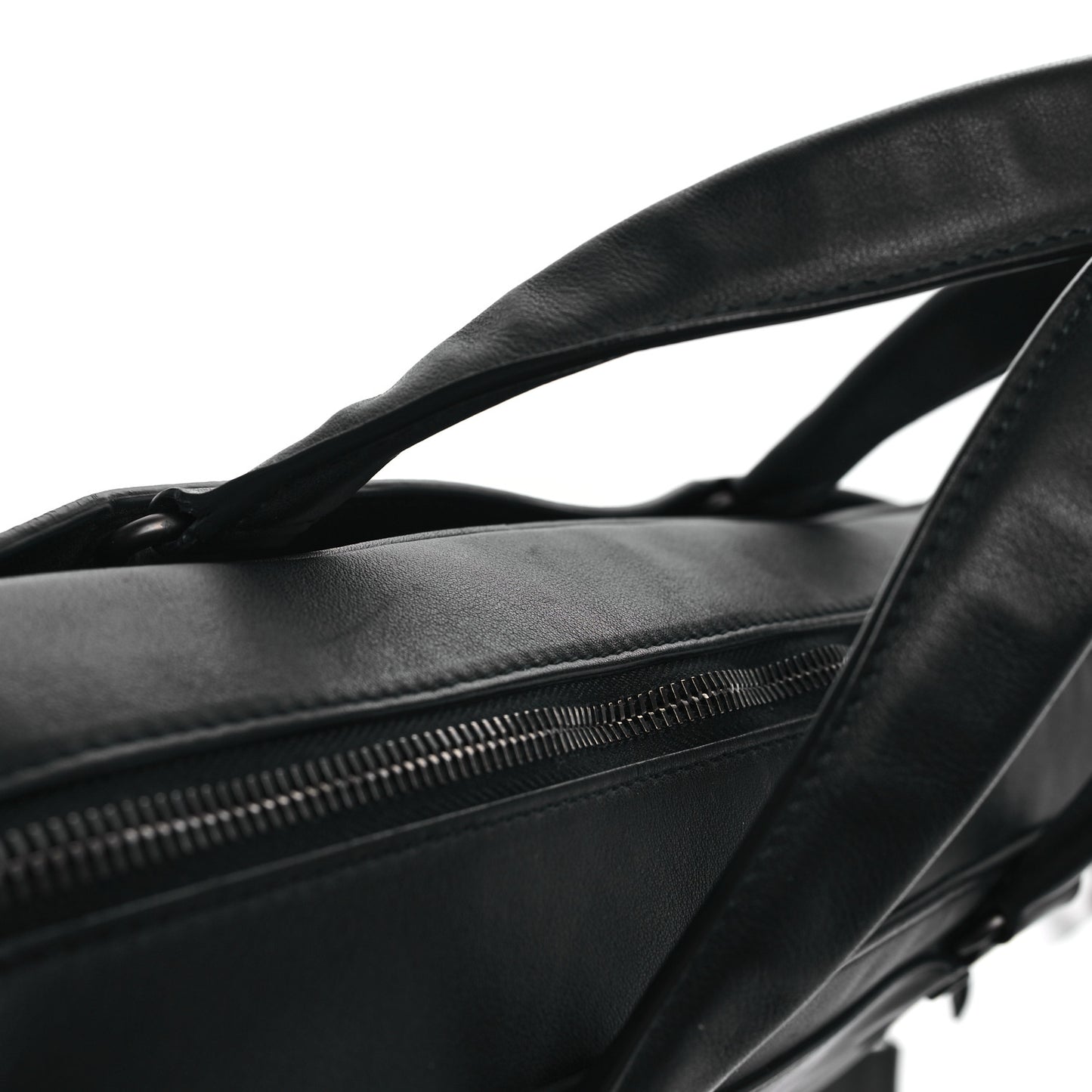 Veau Soyeux Perforated Blackout City Briefcase Black