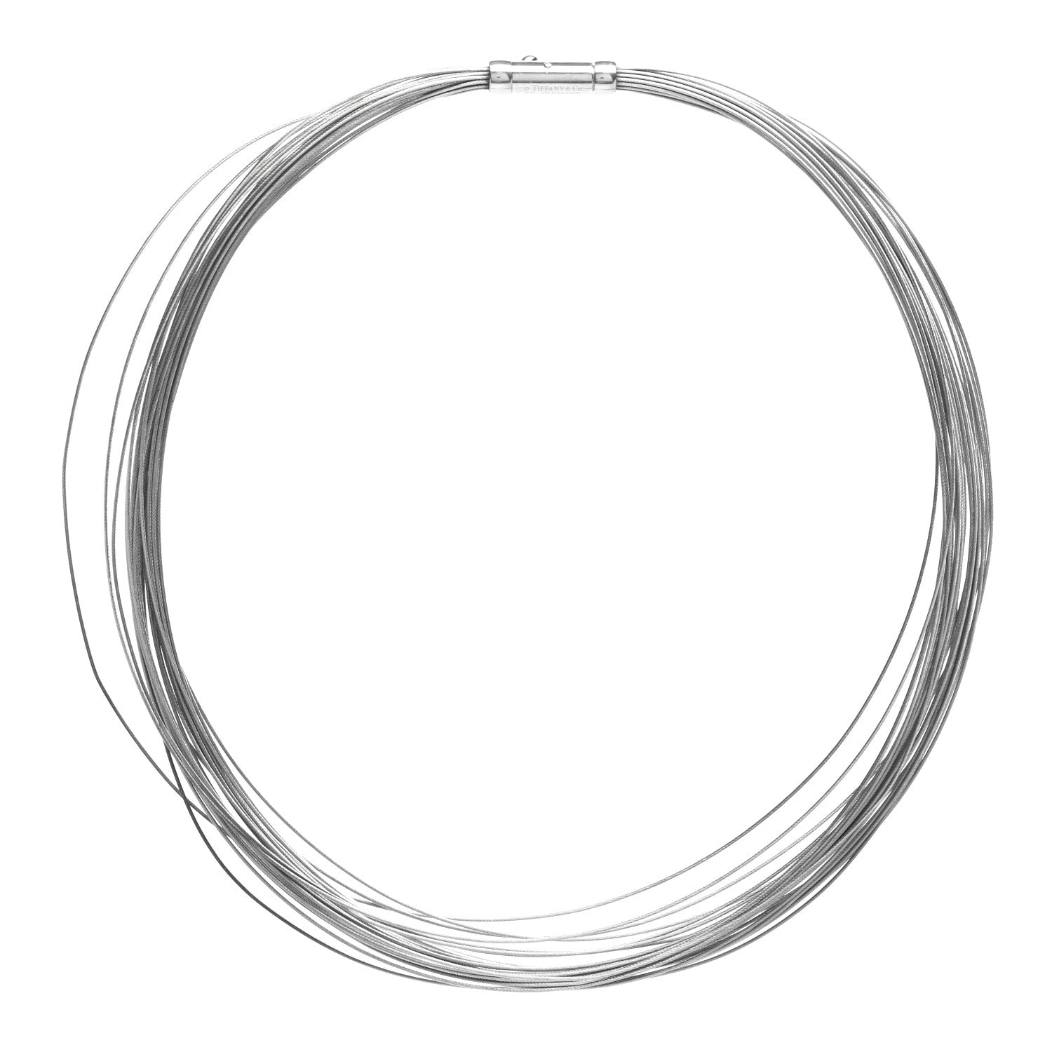 Tiffany Sterling Silver Multi Strand Wire Choker Necklace 1 of 3