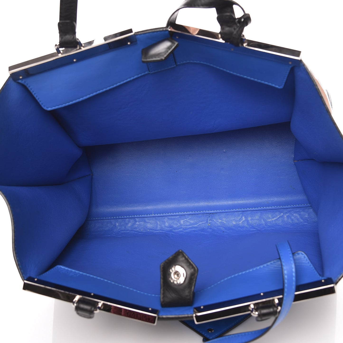 Vitello Dolce Bi-Color Large 3Jours Tote Black Plaster