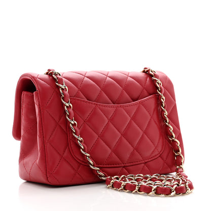 Chanel Lambskin Quilted Mini Rectangular Flap Red 3 of 11