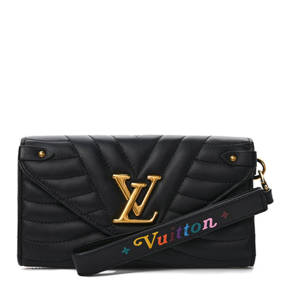 Louis Vuitton Calfskin New Wave Long Wallet Black 1 of 7