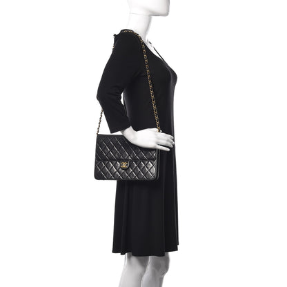 Chanel Lambskin Quilted Medium Single Flap Black 2 of 11
