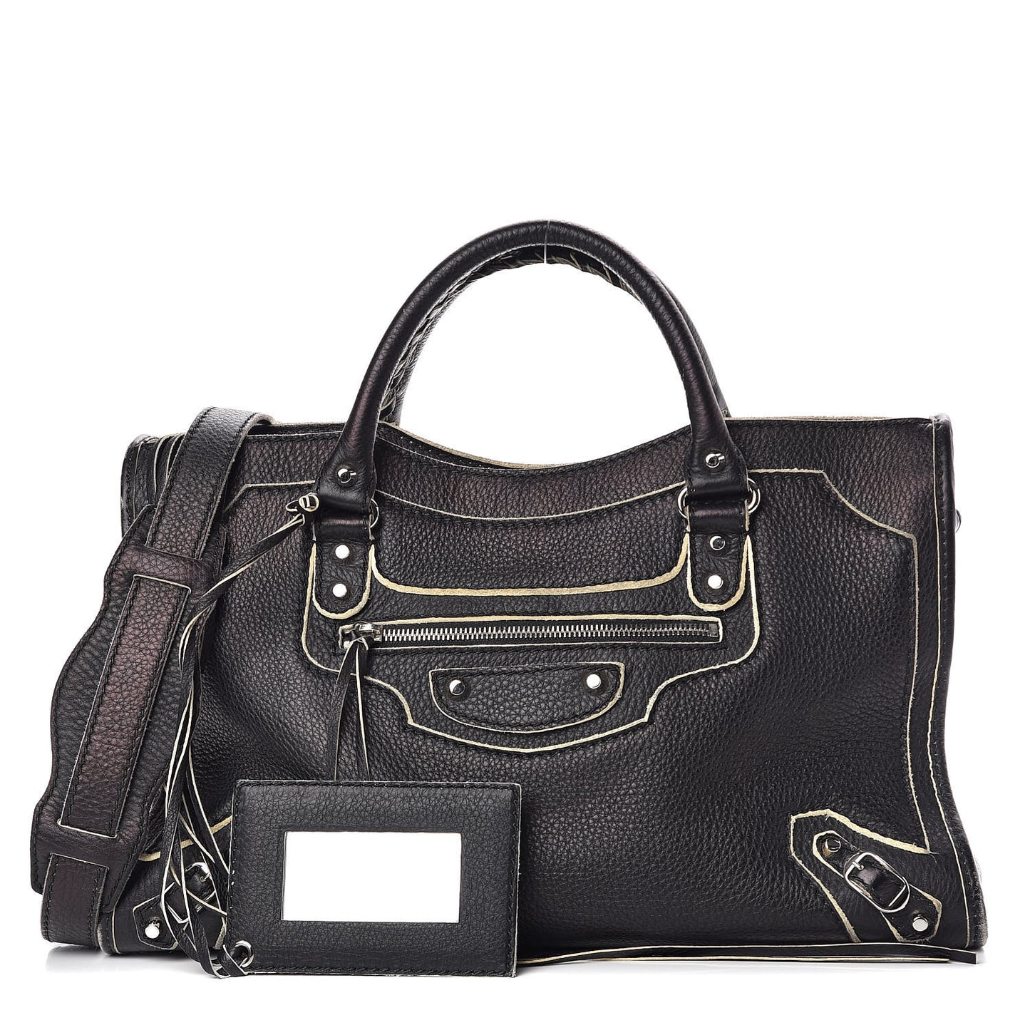 Supple Grained Calfskin Classic Silver Hardware Highlight City Black