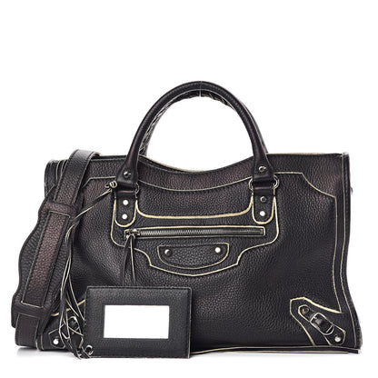 Balenciaga Supple Grained Calfskin Classic Silver Hardware Highlight City Black 1 of 15