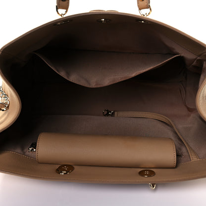 Chanel Bullskin Stitched Medium Shopping Bag Beige 5 of 9