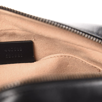 Gucci Calfskin Matelasse Small GG Marmont Chain Shoulder Bag Black 7 of 10