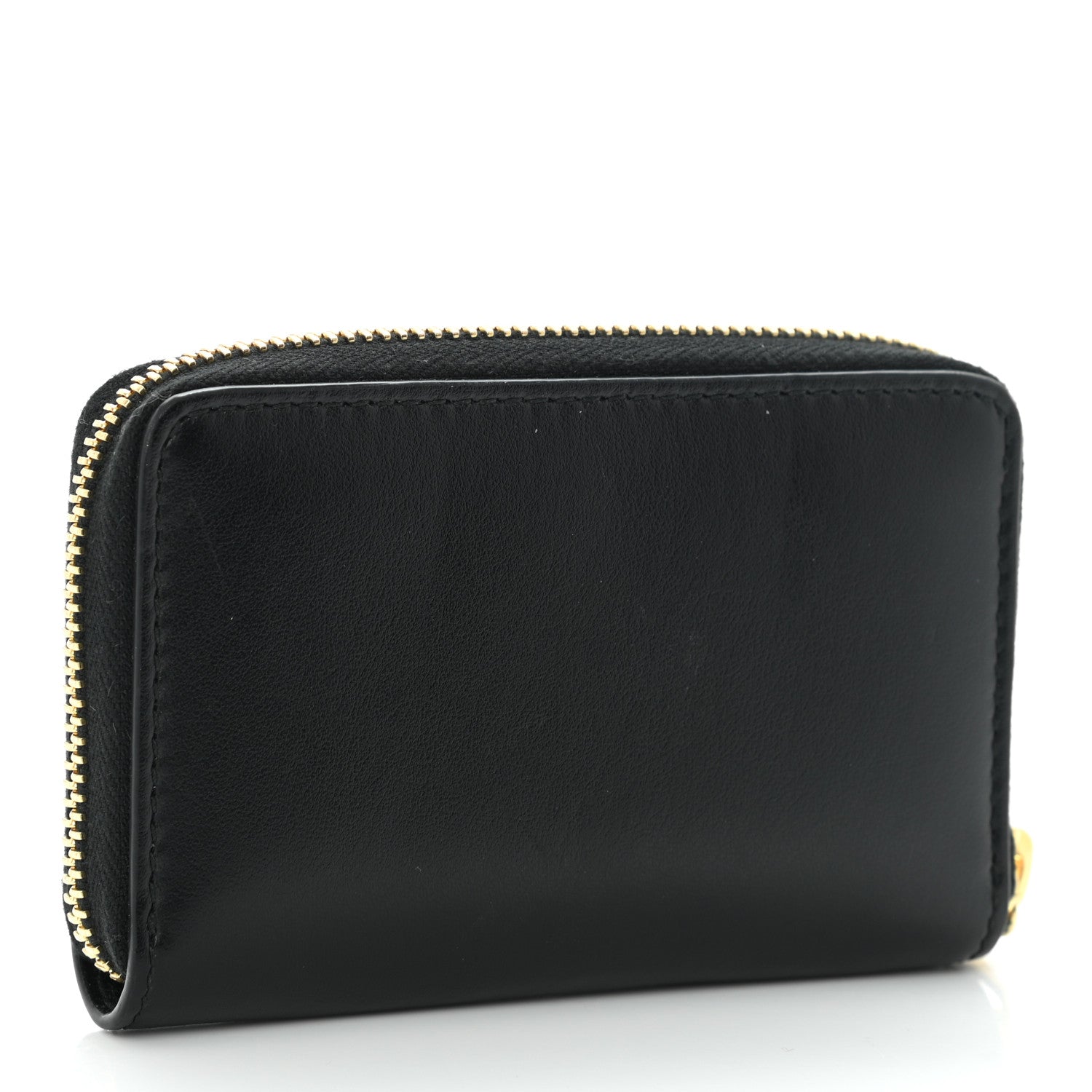 Gucci Plutone Calfskin Logo Zip Around Card Case Black 3 of 9