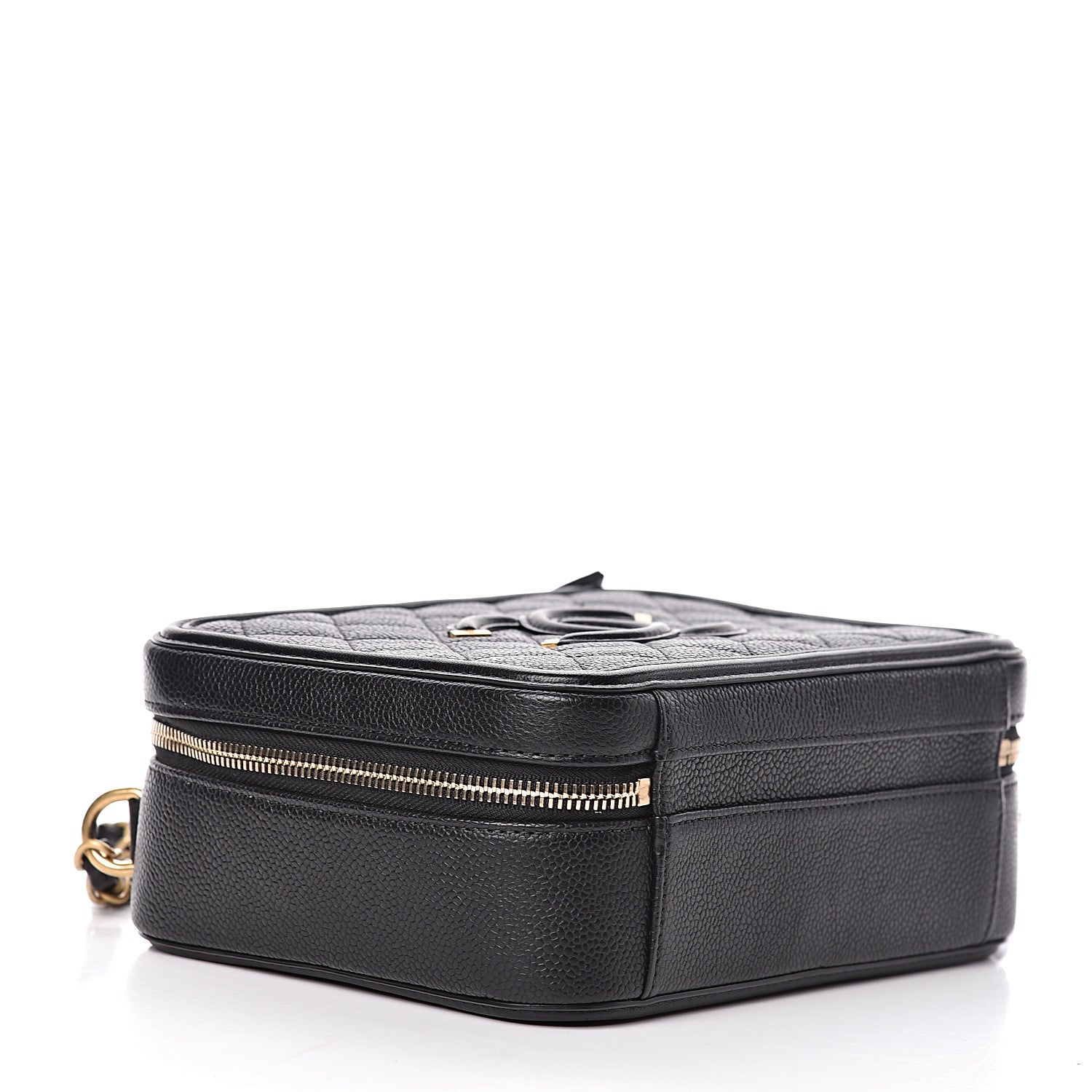 Chanel Caviar Quilted Medium CC Filigree Vanity Case Black 4 of 12