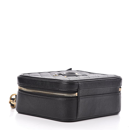 Chanel Caviar Quilted Medium CC Filigree Vanity Case Black 4 of 12