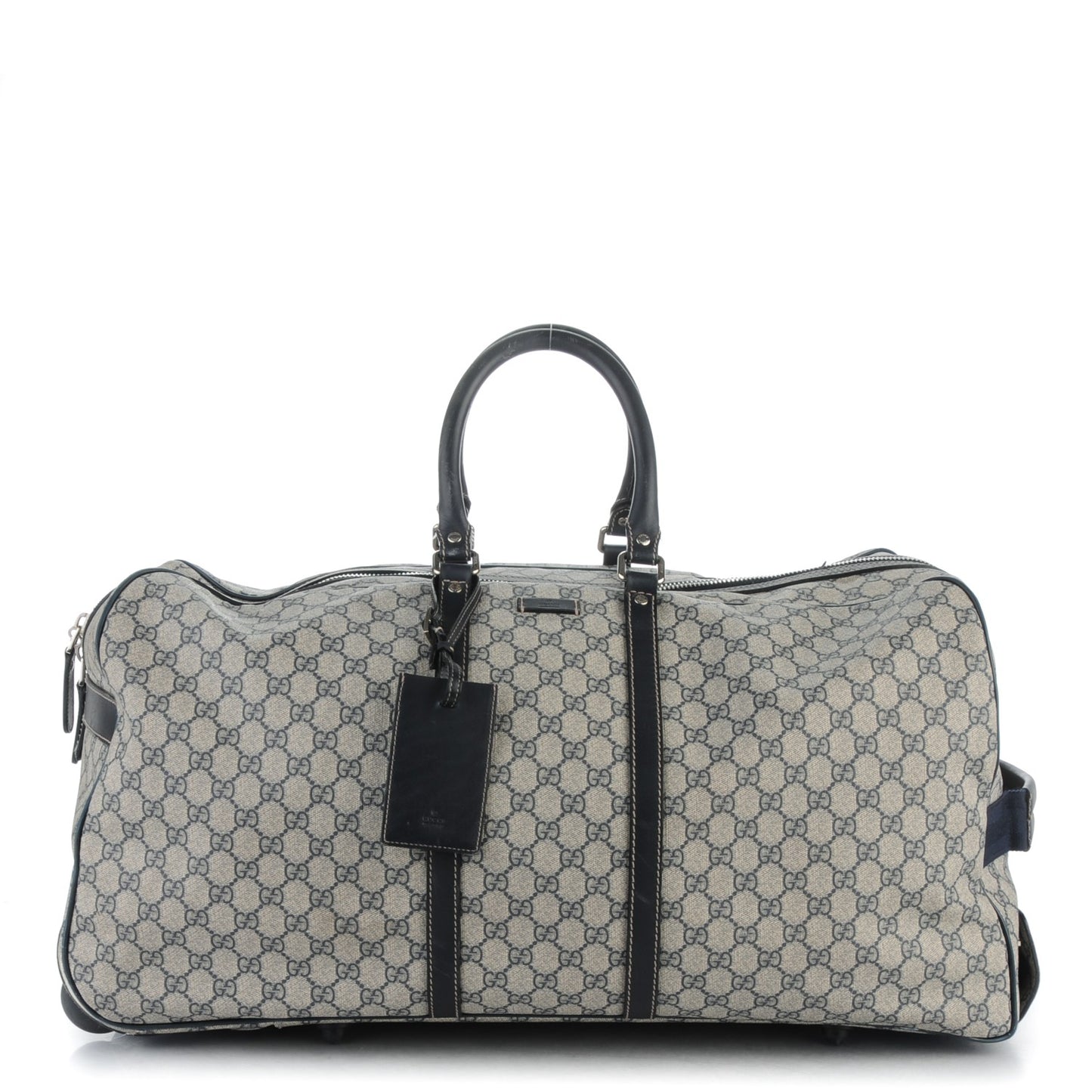 GG Plus Monogram Large Carry On Duffle Trolley Navy