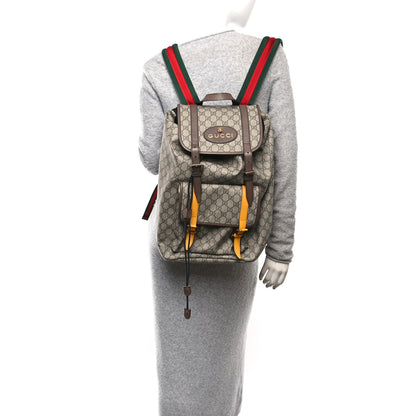 Gucci Soft GG Supreme Monogram Neo Vintage Double Buckle Backpack Beige New Acero Crop 2 of 10