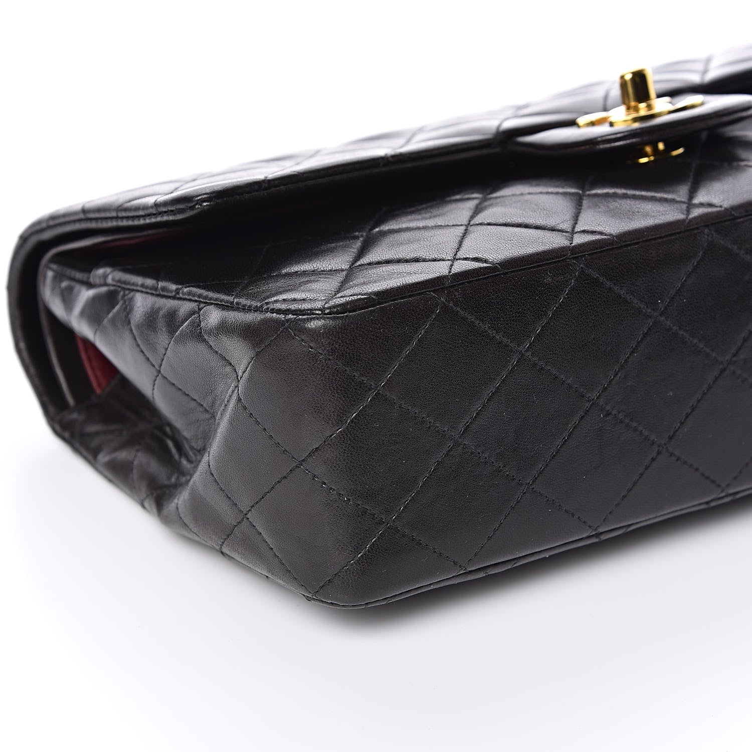 Chanel Lambskin Quilted Medium Double Flap Black 11 of 15
