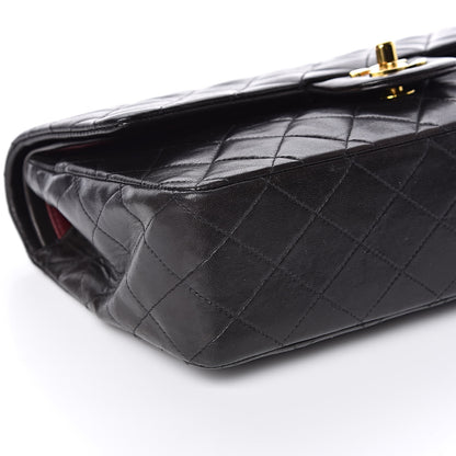 Chanel Lambskin Quilted Medium Double Flap Black 11 of 15