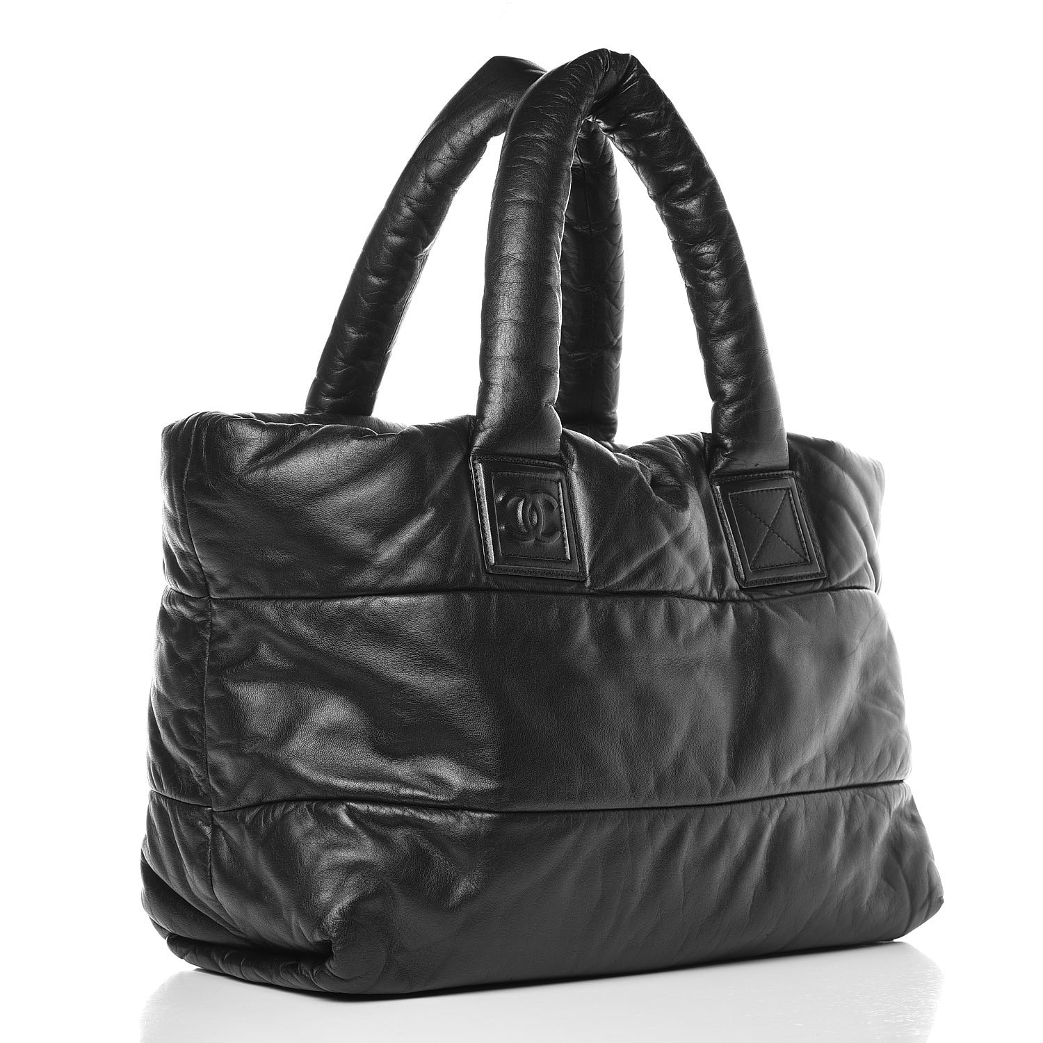 Chanel Lambskin Quilted Medium Coco Cocoon Reversible Tote Black 4 of 10