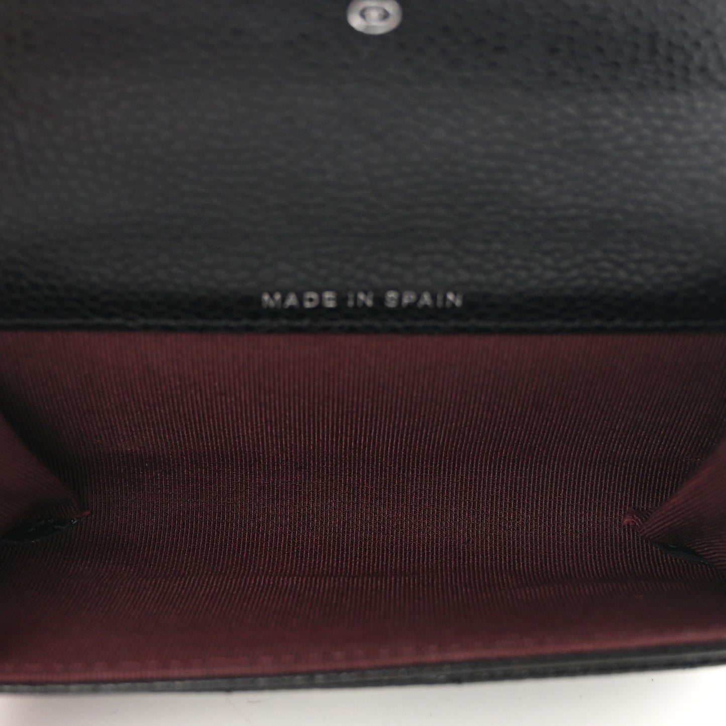 Caviar Quilted Flap Card Holder Wallet Black