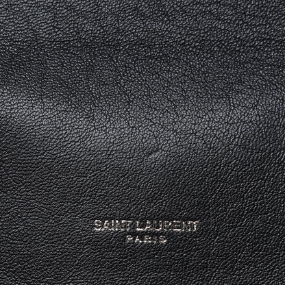Saint Laurent Sheepskin Matelasse Chevron Monogram Large College Satchel Black 6 of 12