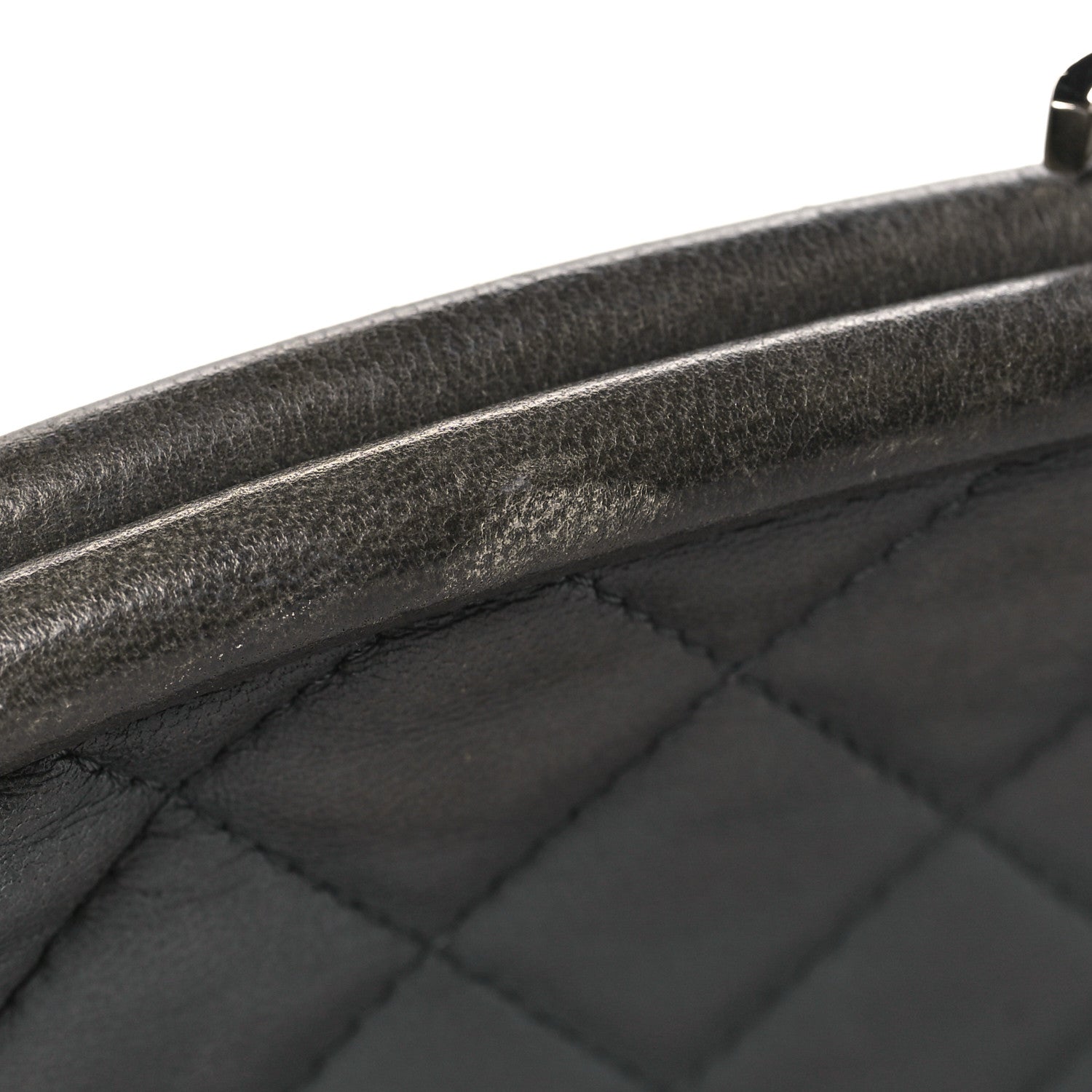 Chanel Lambskin Quilted Timeless Clutch Grey 10 of 11
