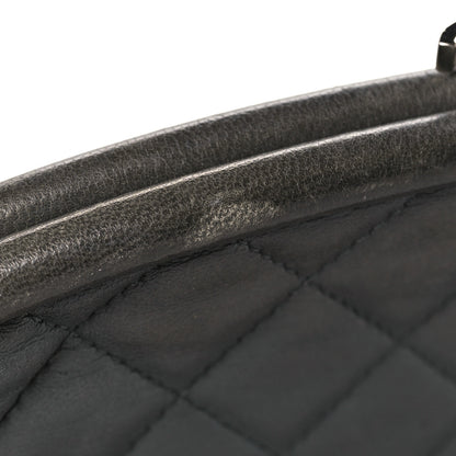 Chanel Lambskin Quilted Timeless Clutch Grey 10 of 11