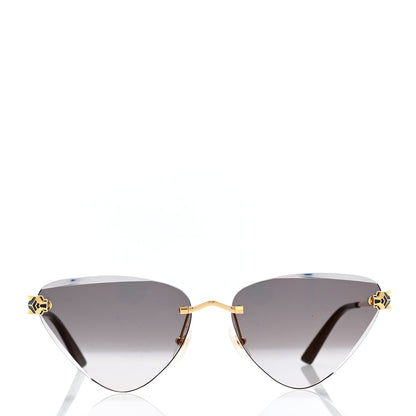 Cartier Panthere De Cartier Cat Eye Sunglasses CT0399S Gold Black 2 of 6