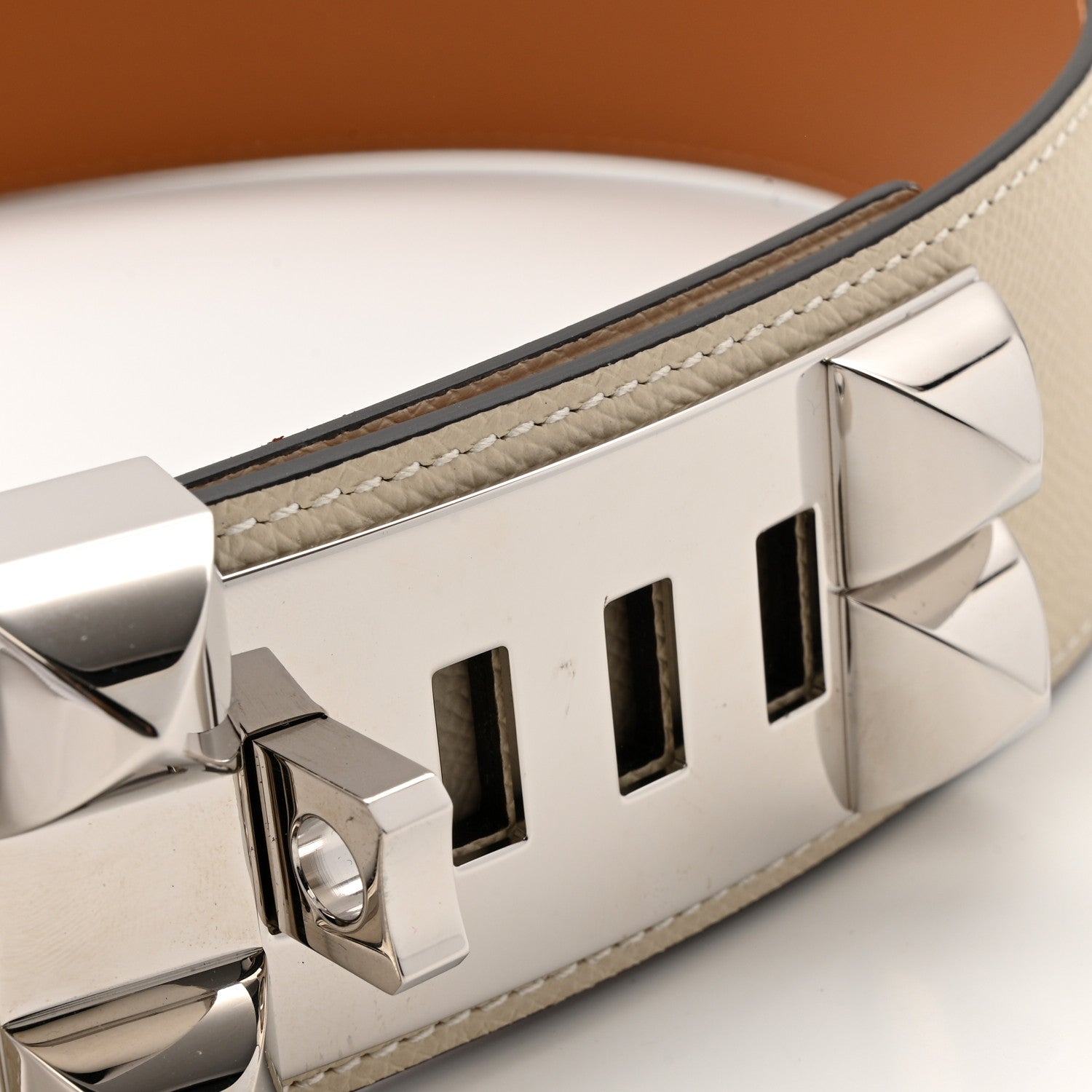 Hermes Epsom 50mm Collier De Chien CDC Belt 75 30 Craie 5 of 7