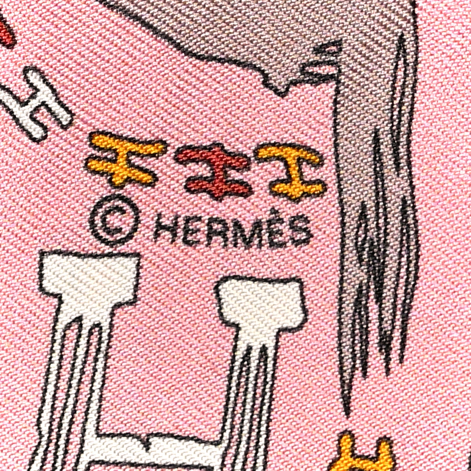 Hermes Silk 1001 H Twilly 3 of 4