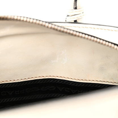 Prada Saffiano Cuir Calfskin Mini Monochrome Top Handle Tote White 12 of 20