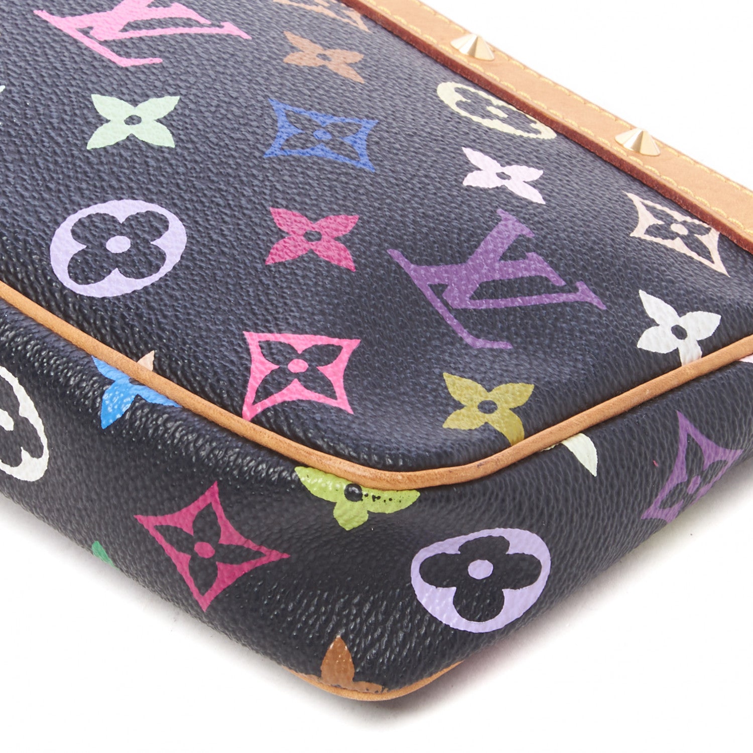 Louis Vuitton Monogram Multicolor Pochette Accessories Black 5 of 8