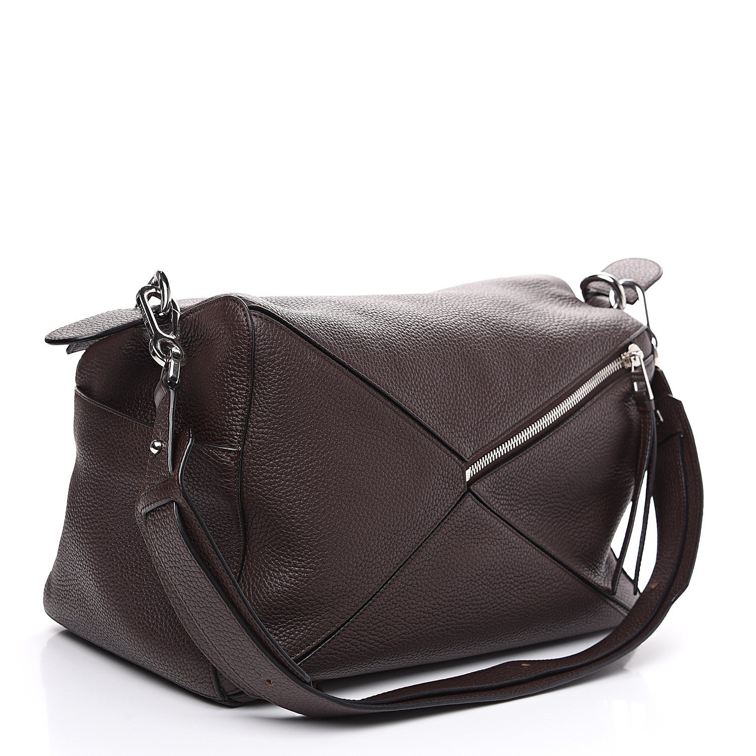 Loewe Calfskin Large Puzzle Bag Dark Brown 2 of 9