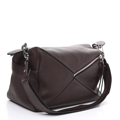 Loewe Calfskin Large Puzzle Bag Dark Brown 2 of 9