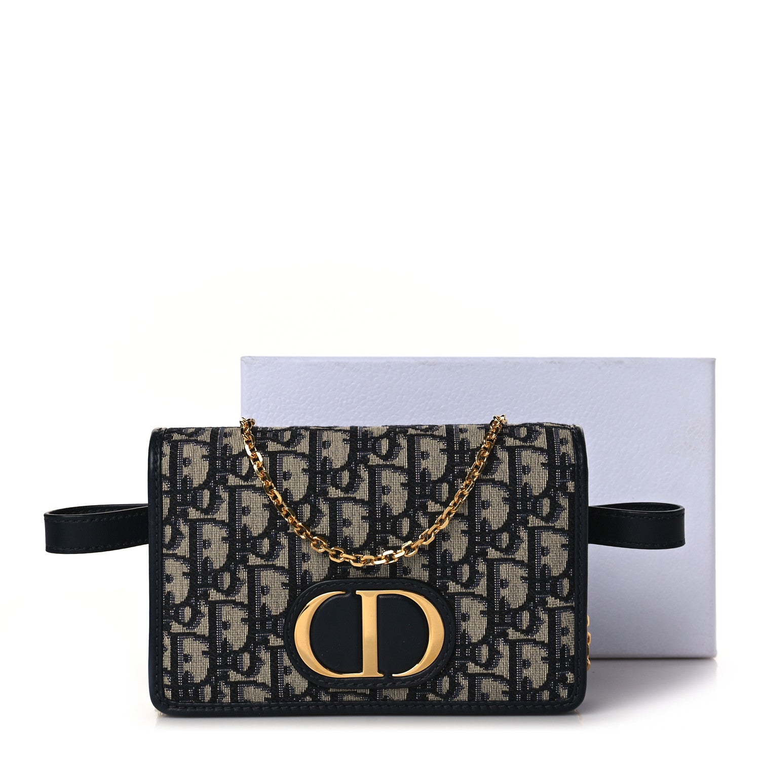 Christian Dior Oblique 30 Montaigne 2-In-1 Pouch Blue 9 of 9