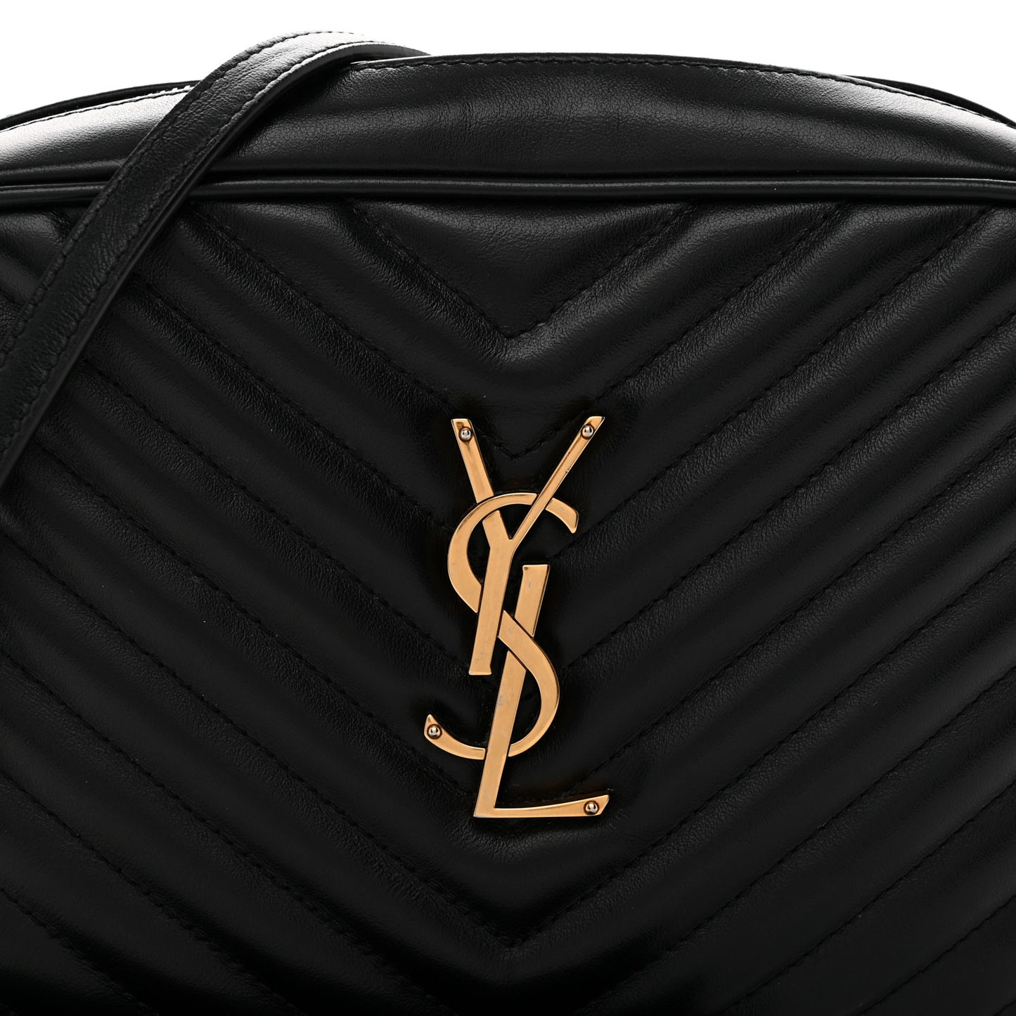 Calfskin Matelasse Monogram Lou Camera Bag Black