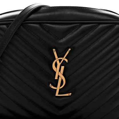 Saint Laurent Calfskin Matelasse Monogram Lou Camera Bag Black 8 of 13