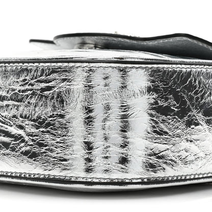 Versace Metallic Crackled Lambskin Mini La Medusa Silver 7 of 8