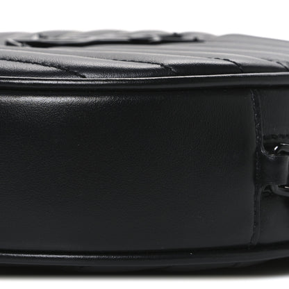 Saint Laurent Calfskin Matelasse Chevron Round Vinyle Camera Bag Black 10 of 10