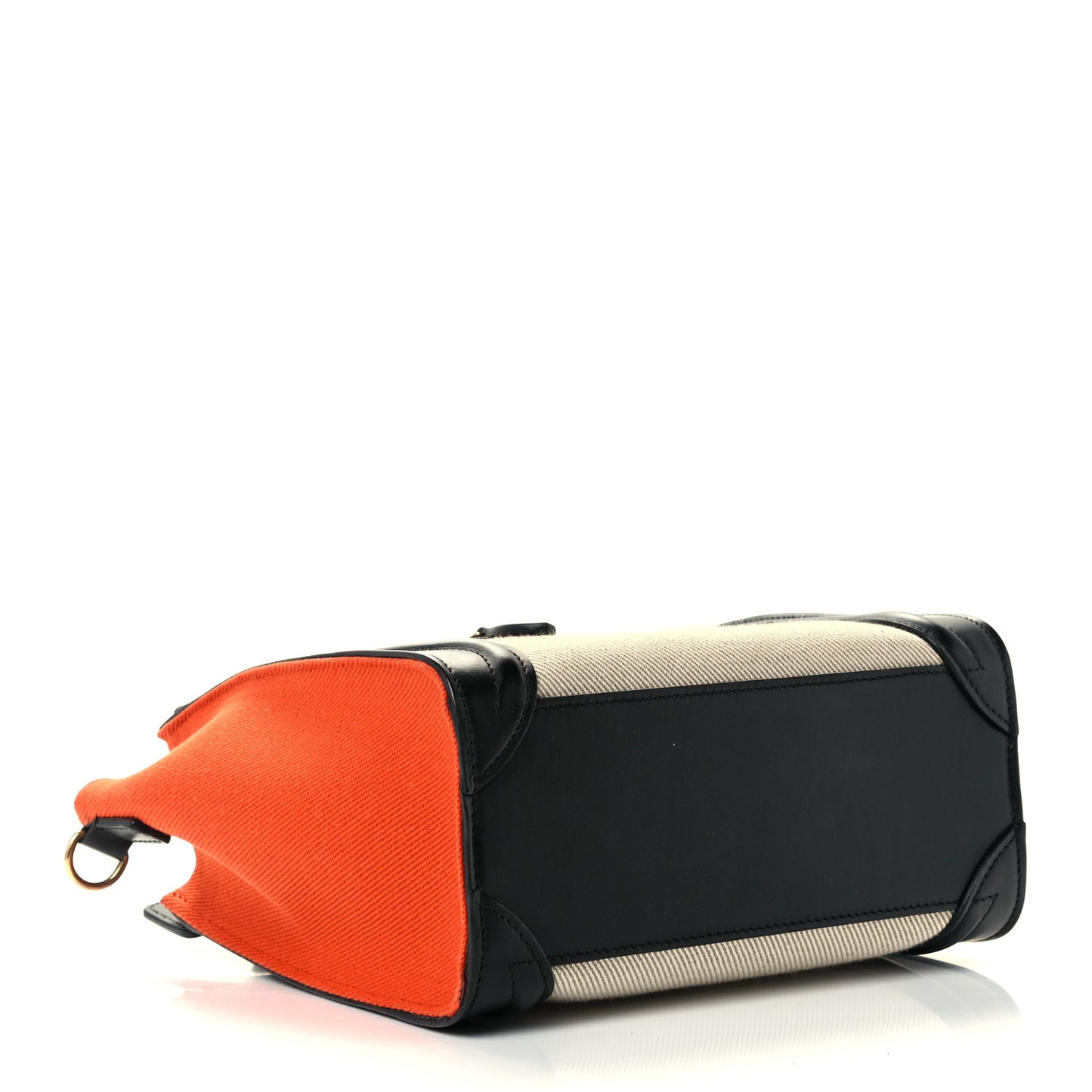 Canvas Smooth Calfskin Nano Tri-Color Luggage Natural