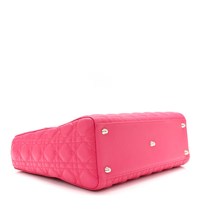 Christian Dior Lambskin Cannage Large Lady Dior Fuchsia 4 of 10