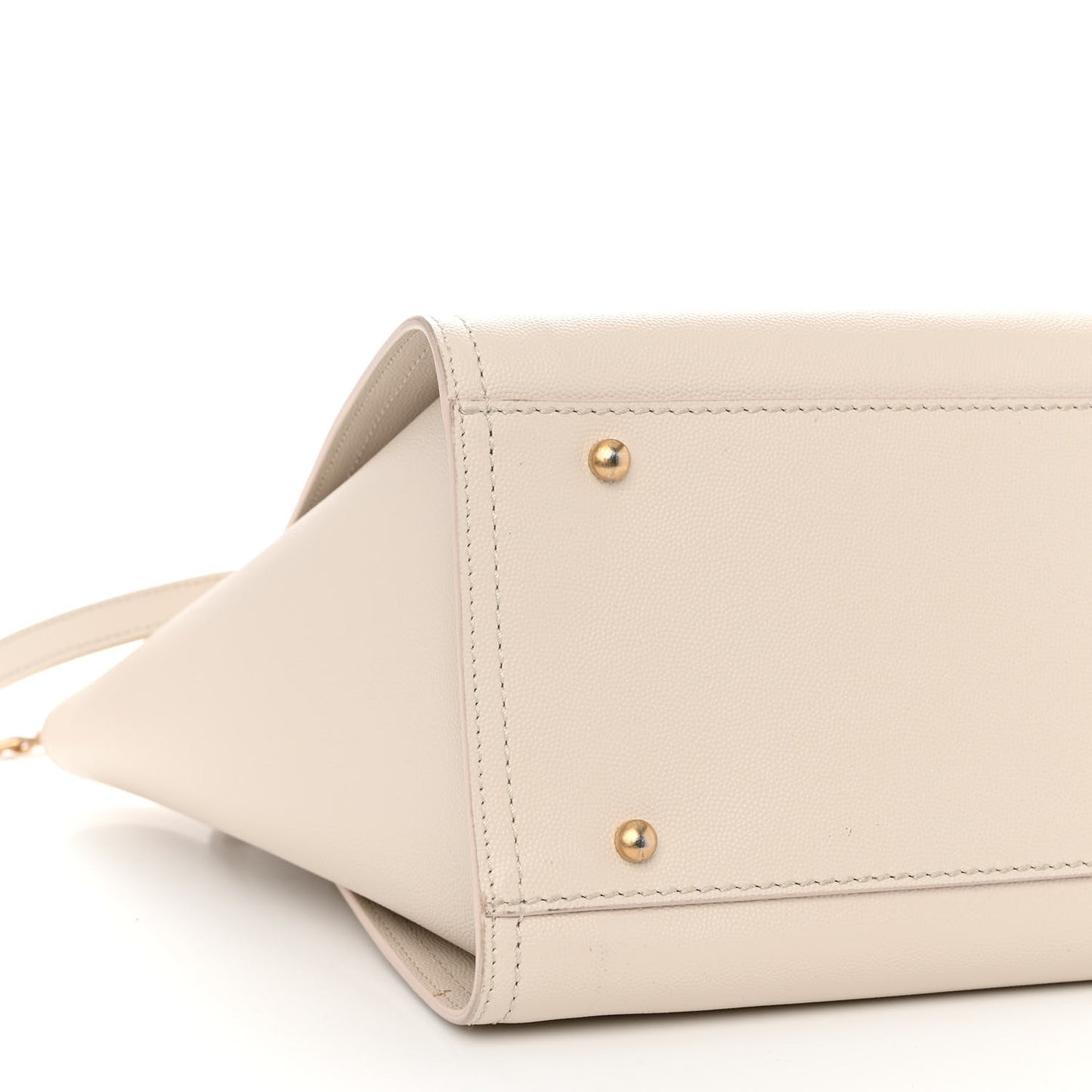 Caviar Small Studded Deauville Tote Ivory