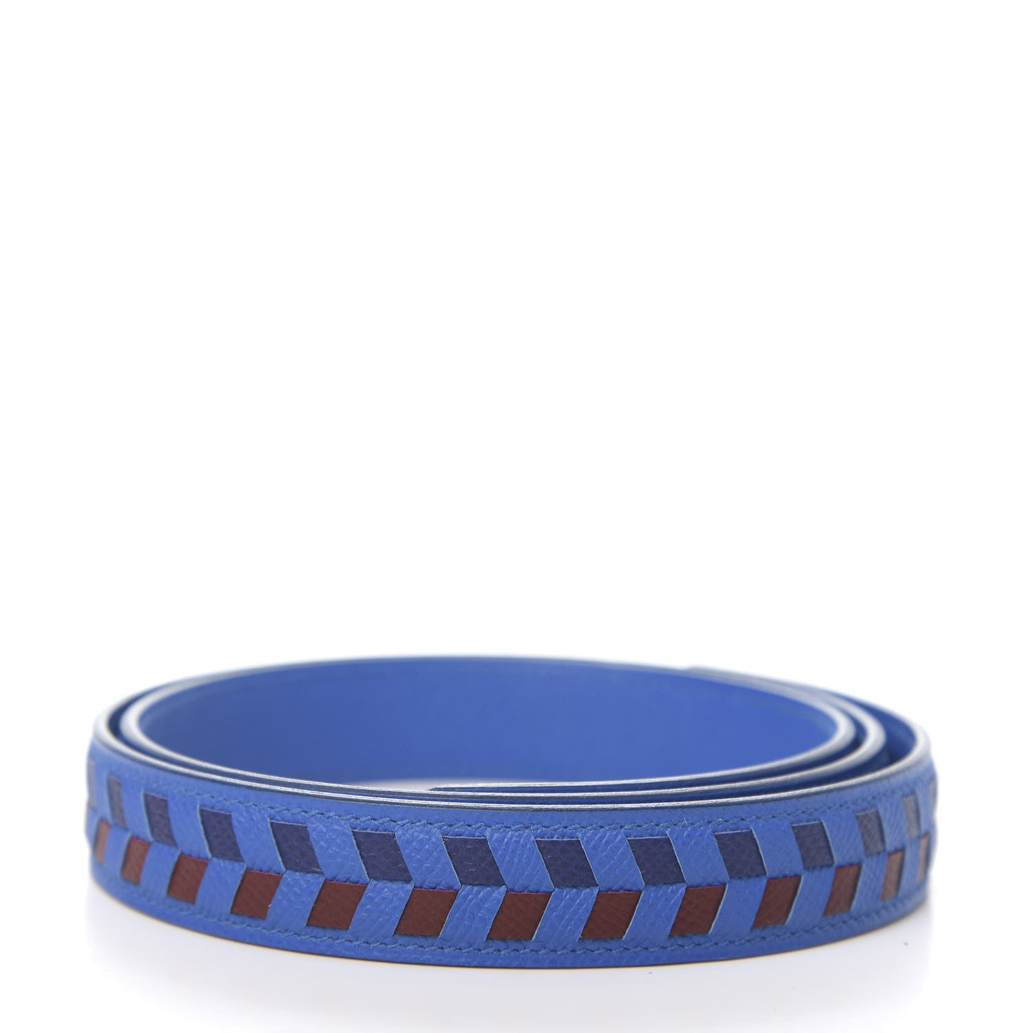 Hermes Epsom 25mm Tressage Shoulder Strap Blue Zellige Blue Encre Rouge 2 of 5