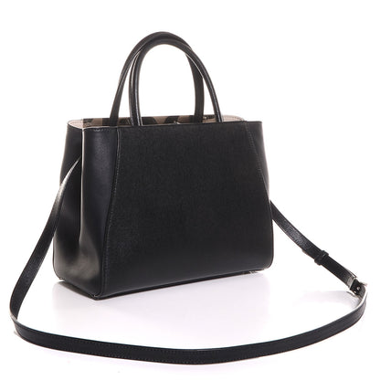 Fendi Vitello Elite Petite 2jours Tote Black 3 of 9