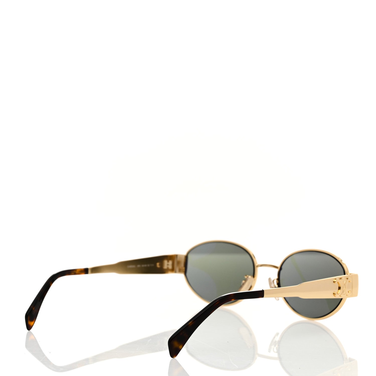 Celine Metal Triomphe 01 Sunglasses CL40235U Gold Green 4 of 7