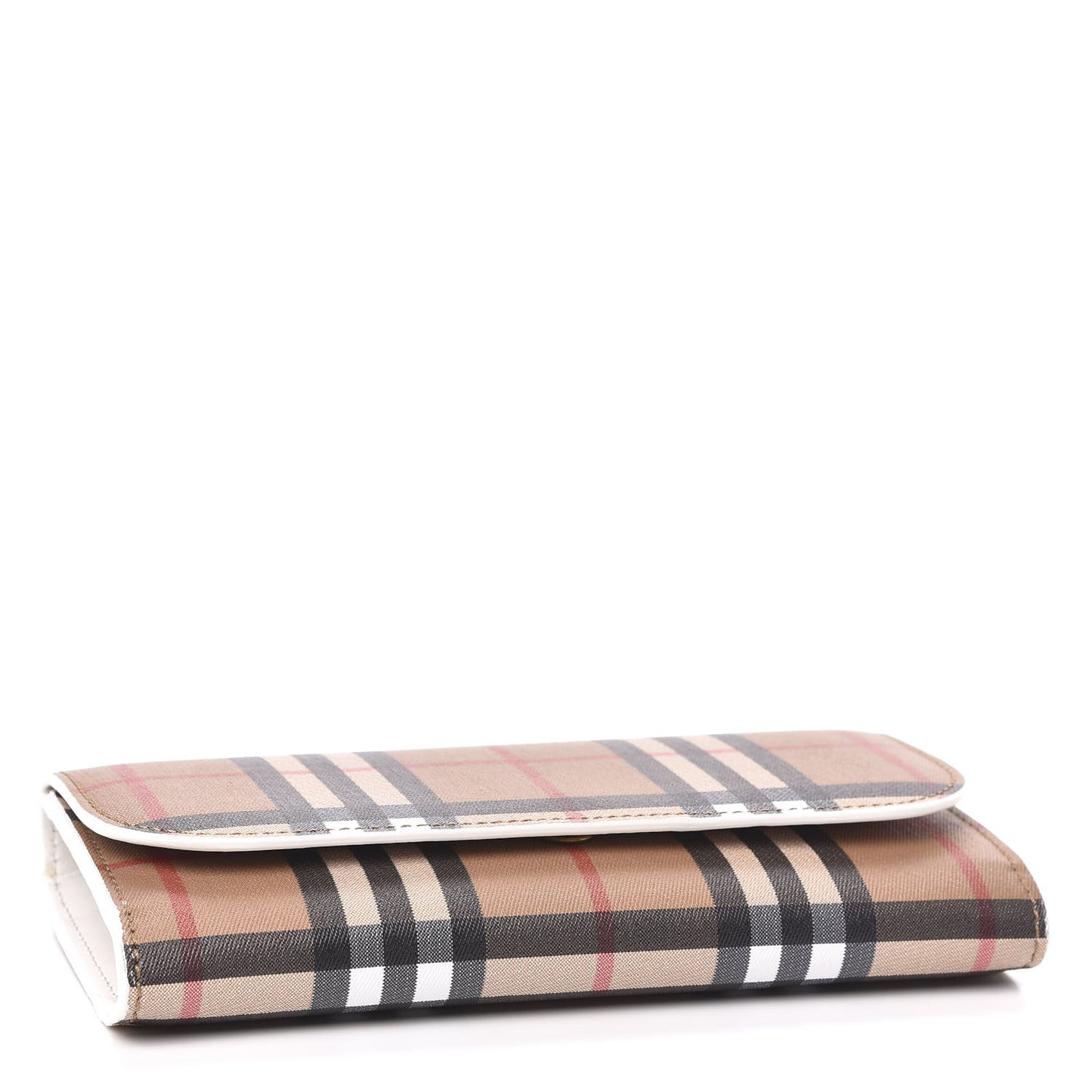 Vintage Check Continental Wallet White