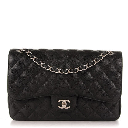 Chanel Caviar Quilted Jumbo Double Flap Black 1 of 7