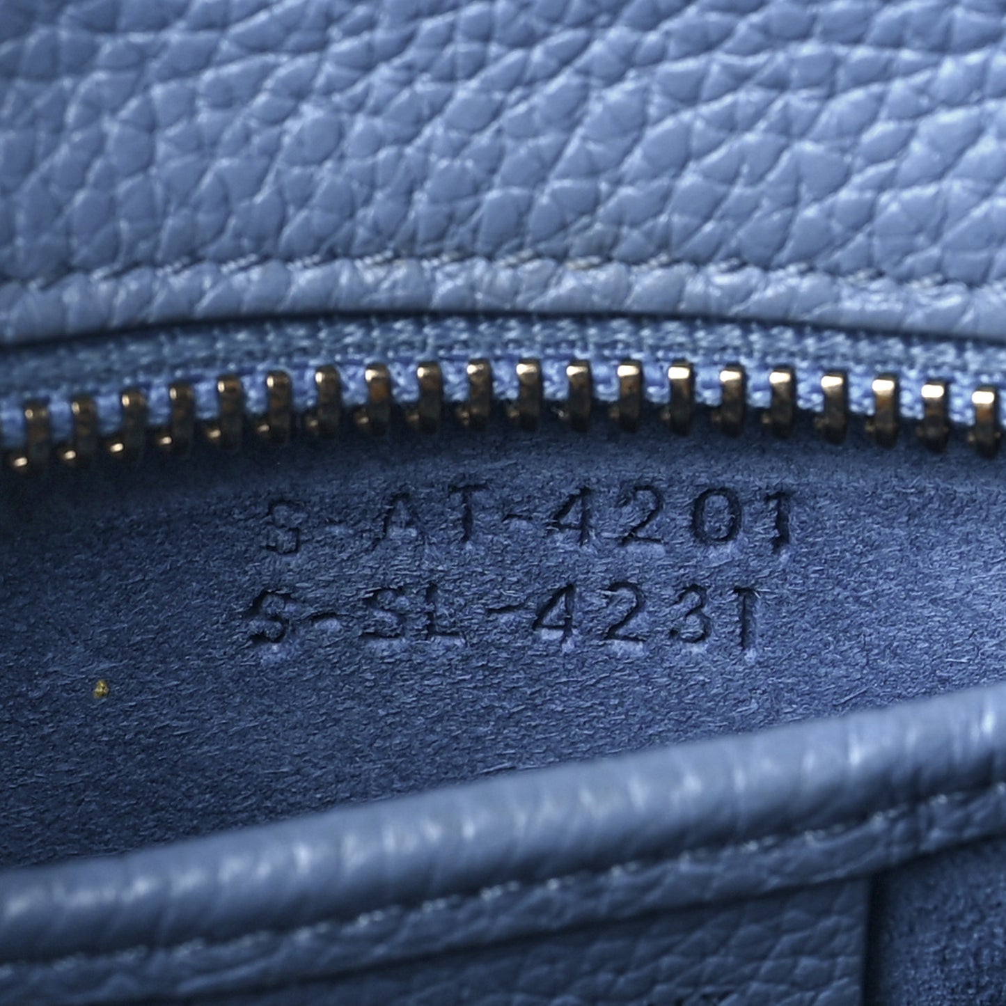 Drummed Calfskin Nano Luggage Blue