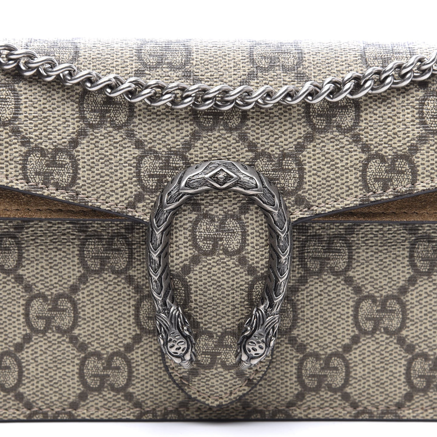 GG Supreme Monogram Super Mini Dionysus Shoulder Bag Taupe