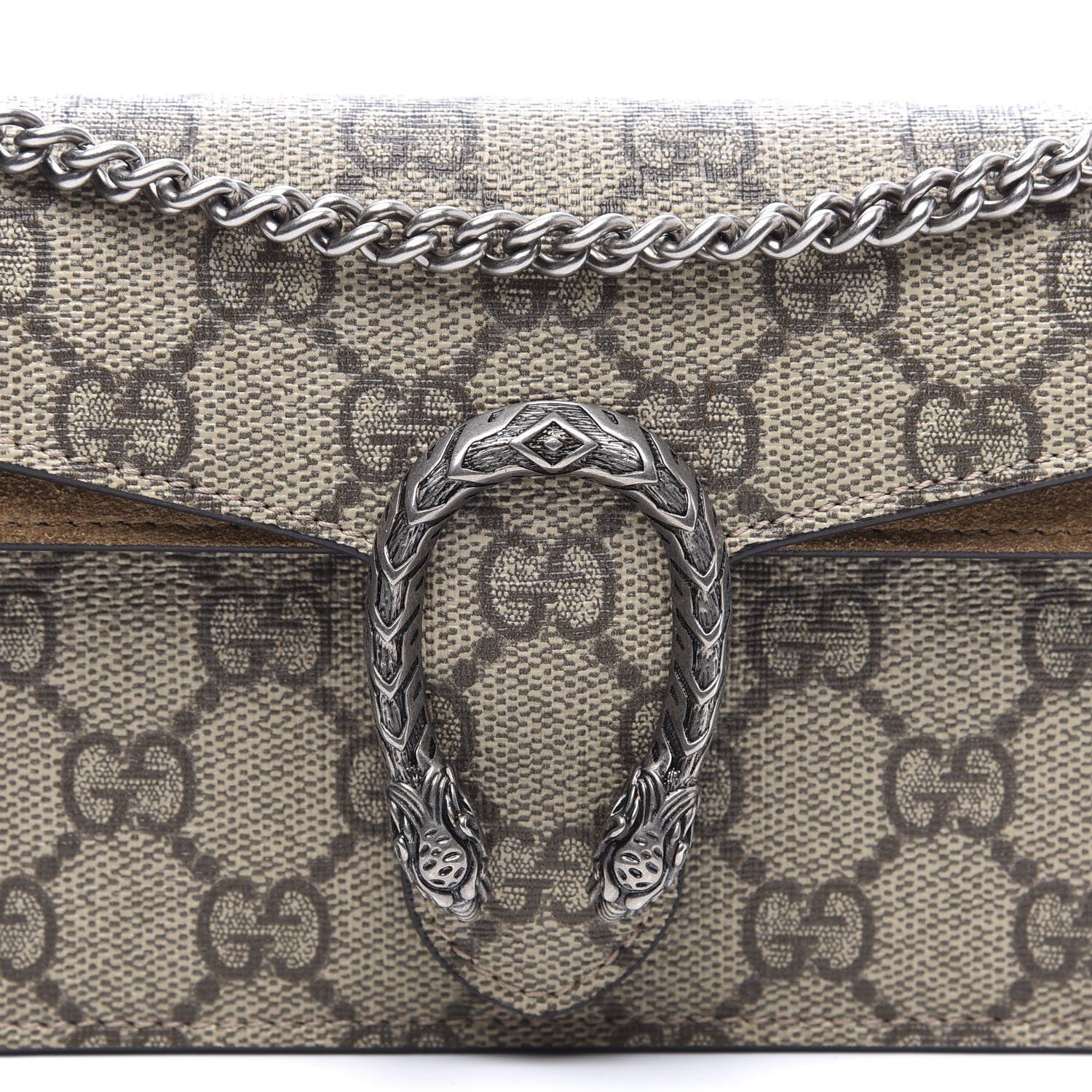Gucci GG Supreme Monogram Super Mini Dionysus Shoulder Bag Taupe 10 of 11