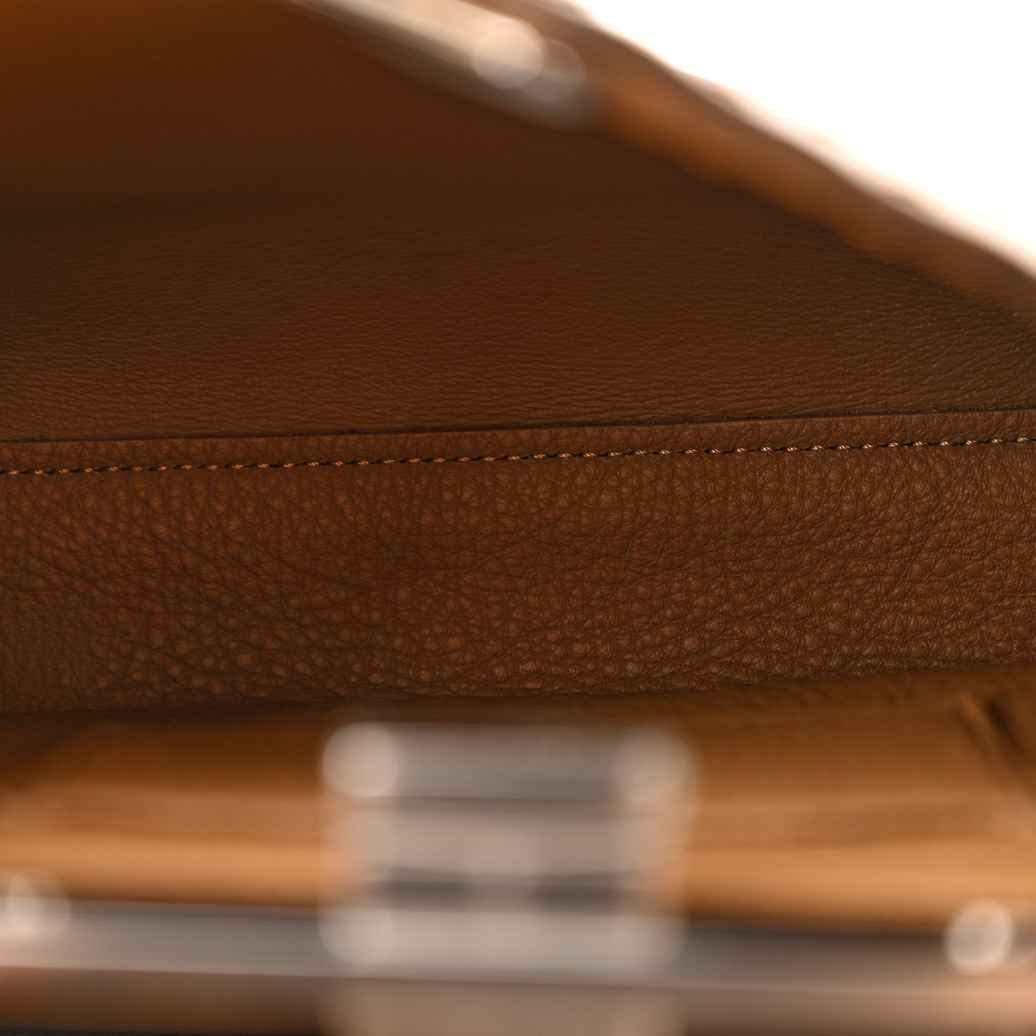 Fendi Cuoio Romano Snakeskin Selleria Mini Peekaboo Iconic Satchel Cappuccino 6 of 12