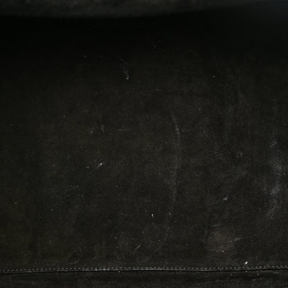 Celine Crocodile Embossed Calfskin Large Phantom Luggage Black 5 of 14
