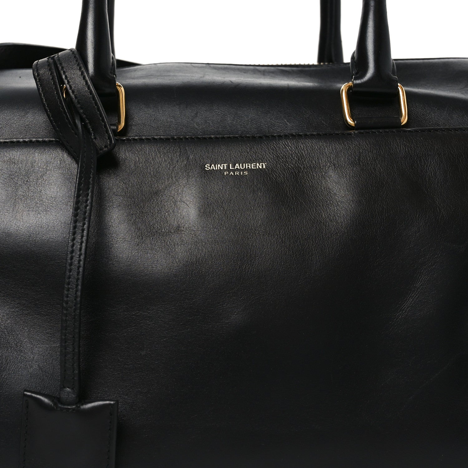 Saint Laurent Calfskin Classic Duffle 6 Black 8 of 10